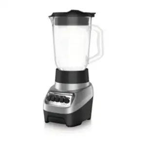 BLACK+DECKER BL1230SG PowerCrush 6-Cup Countertop Blender with Glass Jar & 4-Speed Settings | 700W Motor | Silver