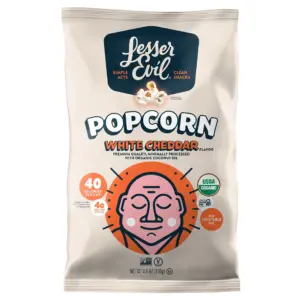 LesserEvil | Organic Popcorn | White Cheddar