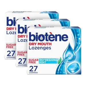 Biotene Dry Mouth Lozenges for Fresh Breath | Refreshing Mint | 27 Count | 3 Pack
