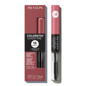 Revlon ColorStay Overtime Longwearing Gloss Lipstick with Vitamin E | 550 Blush Hour | 0.07 fl Ounce | Single