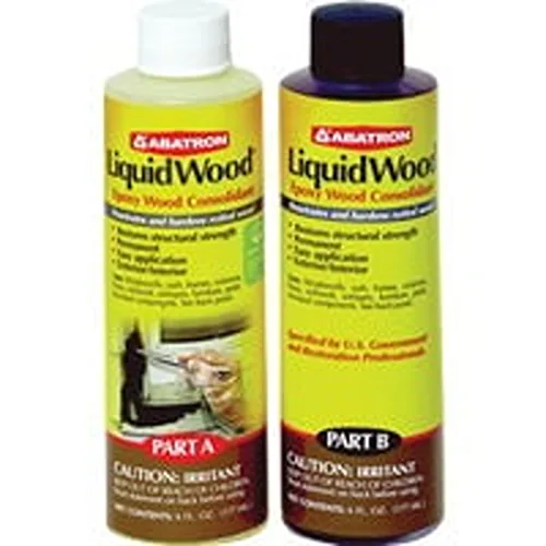 Abatron LiquidWood Solid Clear Epoxy Wood Consolidant Kit 12 Ounce | 1