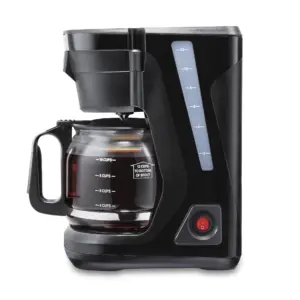 Proctor Silex Front Fill 12-Cup Programmable Drip Coffee Maker Machine with Glass Coffee Pot | Cafetera | Black