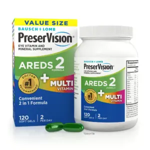PreserVision AREDS 2 Eye Vitamins & Multi Vitamins with Lutein & Zeaxanthin Softgels | 120 Count | Single