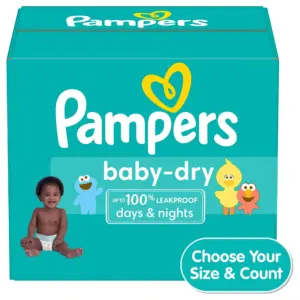 Pampers Diapers | Baby Dry | Size 1 | 120 Count | Absorbent Disposable Infant Diaper