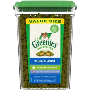 FELINE GREENIES Tuna Flavored Healthy Indoor SMARTBITES | 16 Ounce