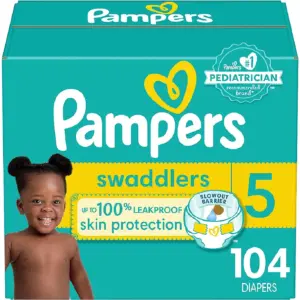 Pampers Swaddlers Soft & Absorbent Diapers | Size 5 | 104 Count
