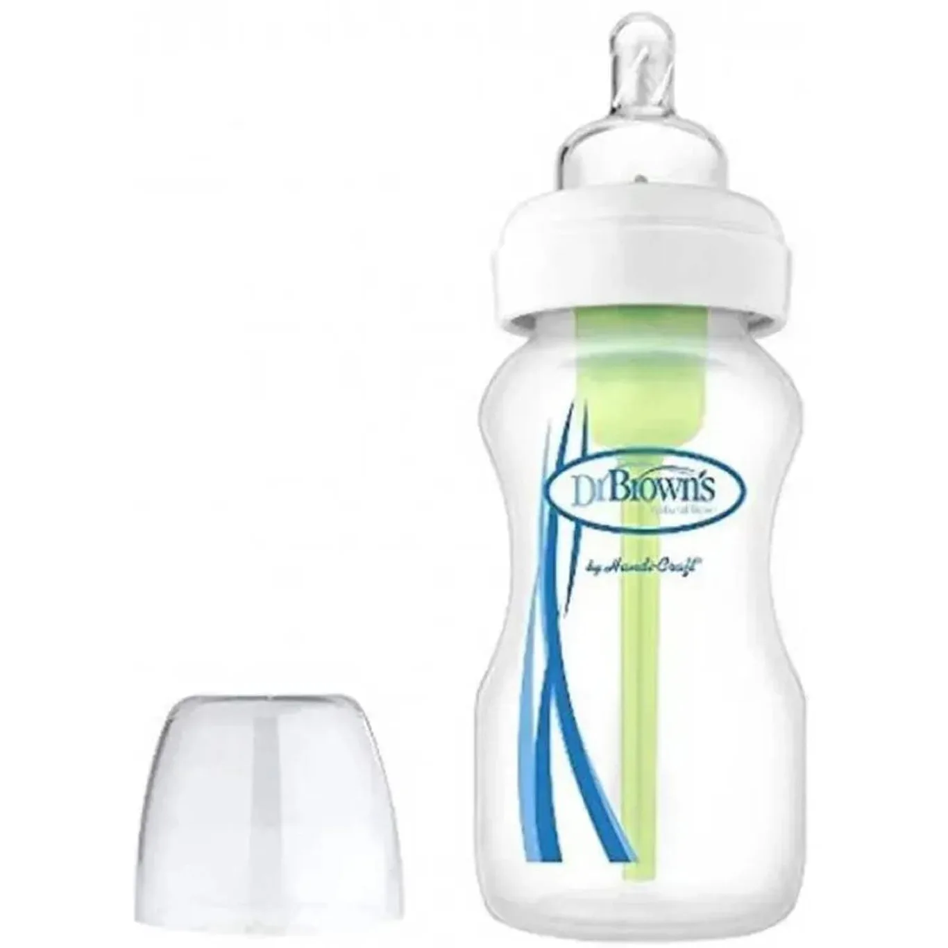 Dr. Brown's Options Glass Baby Bottles | Single | 9 Ounce | 1 | Blue