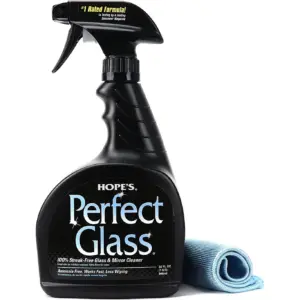 HOPE'S Perfect Glass Cleaner Spray | Streak-Free | Ammonia-Free Window | Mirror | Screen | Tinted Glass | & Shower Door Cleaner | Indoor & Outdoor Glass Surfaces | 32 Fl Ounce | Pack of 1