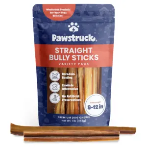 Pawstruck Natural 5-8 Beef Bully Sticks for Dogs | Rawhide Free | 8 Ounce Bag | 5-8 (8 Ounce)
