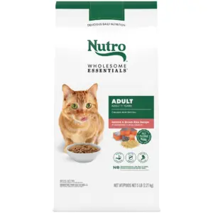Nutro Wholesome Essentials Adult Dry Cat Food | Salmon and Brown Rice Recipe | 5 Lbs