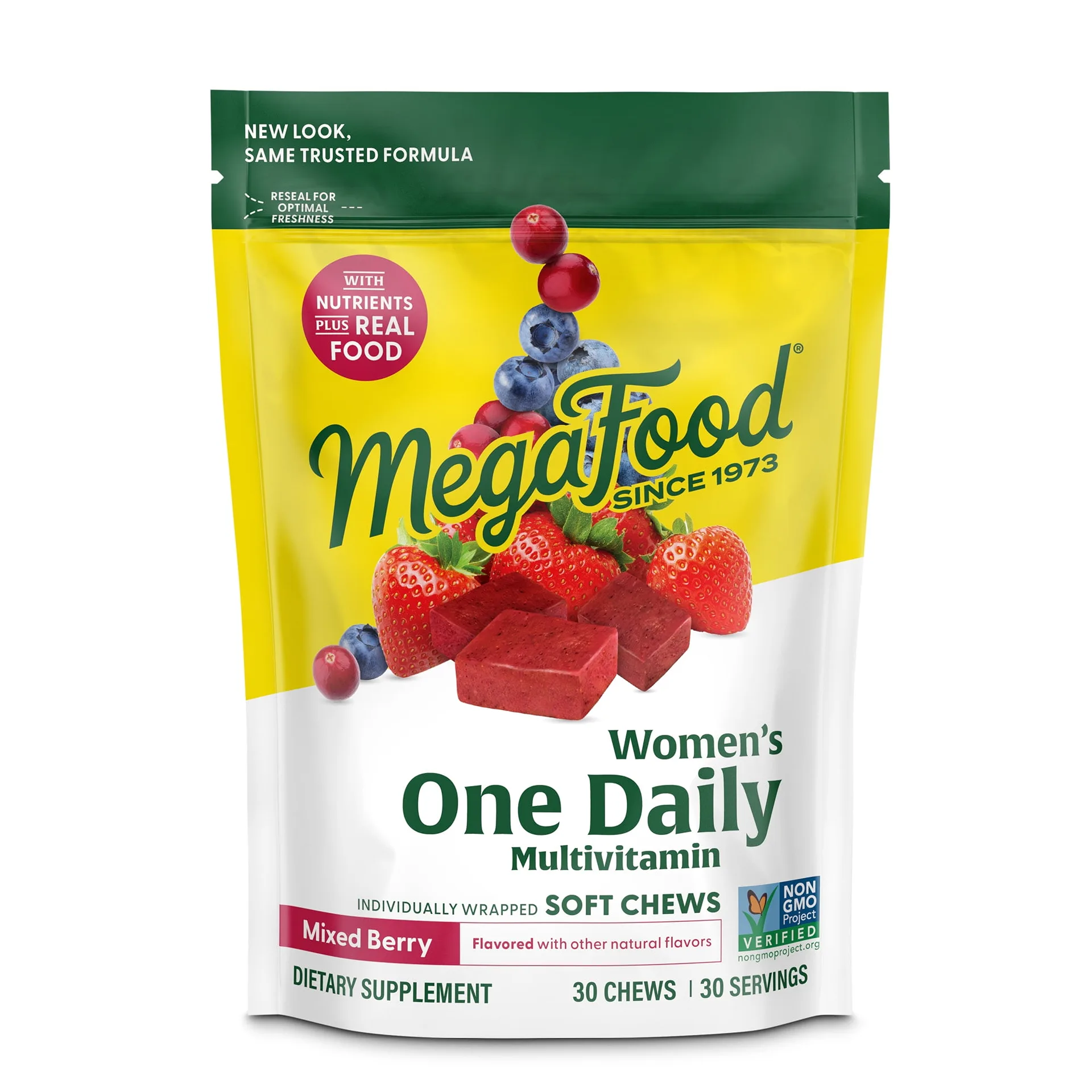 MegaFood Women's One Daily Multivitamin Chews | with B Vitamins and D3 | 30 Servings