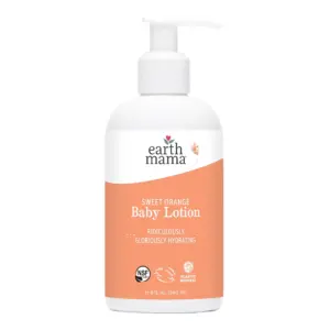 Earth Mama Sweet Orange Baby Lotion for Sensitive Skin | 8 fl Ounce