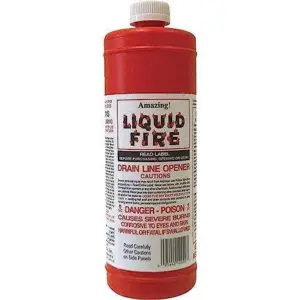 Amazing Liquid Fire Drain Line Opener Cleaner 32oz (Premium Edition)