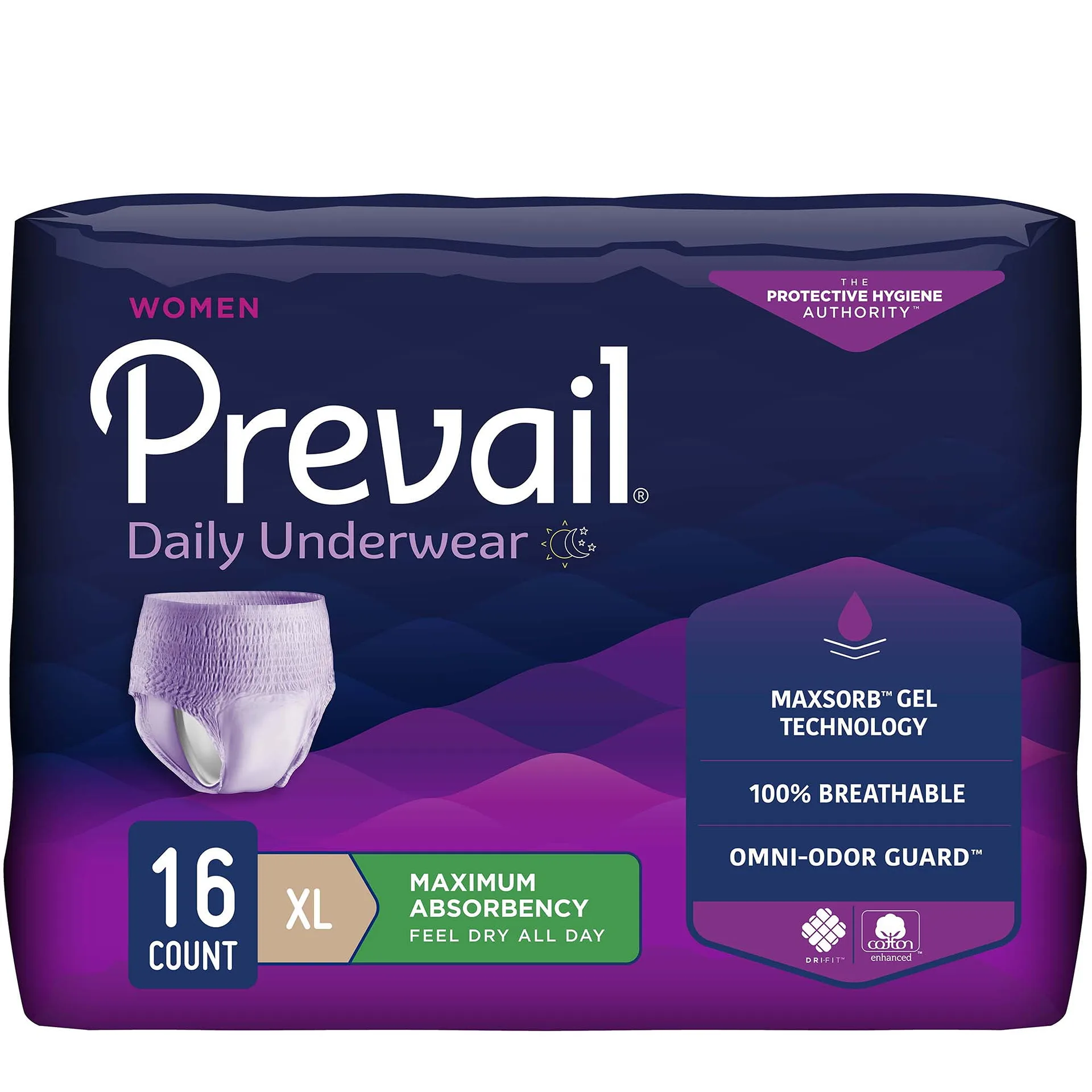 Prevail Daily Underwear Disposable Underwear Female Pull On with Tear Away Seams Large | PWC-513/1 | Maximum | 72 Ct