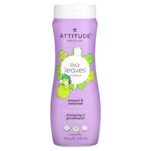 ATTITUDE Little Leaves | Shampoo and Body Wash | Vanilla and Pear | 16 fl Ounce (473 Milliliters)