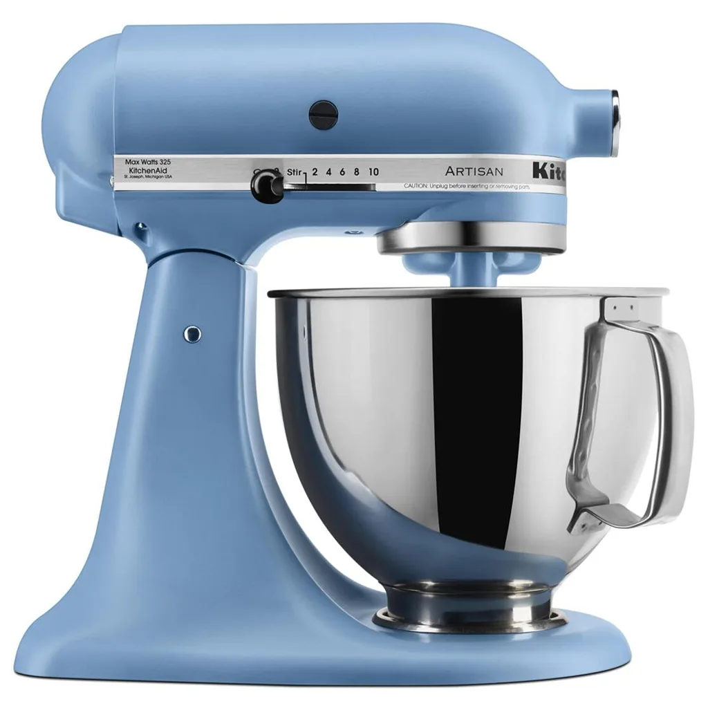 KitchenAid Artisan Series 5-Quart Tilt-Head Stand Mixer | KSM150PS | Matte Vintage Blue | Blue Velvet
