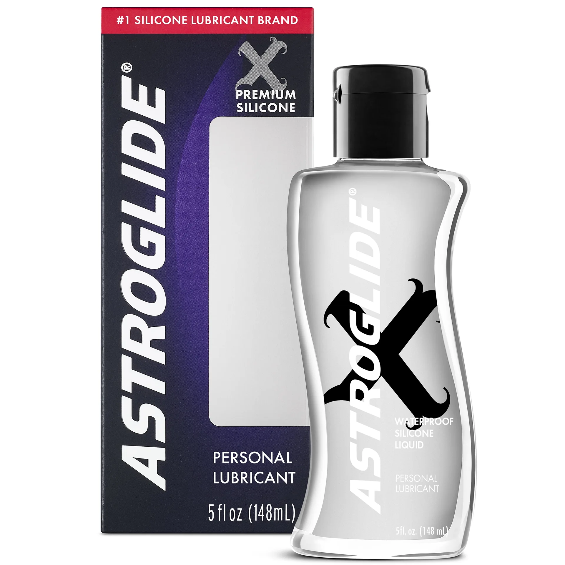 Astroglide X | Premium Waterproof Silicone Personal Lubricant | 5 Ounce | 5oz | 1