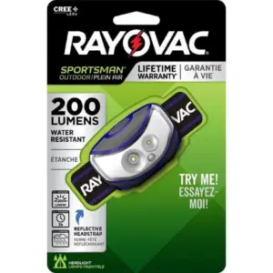 Rayovac Sportsman 200 lm Multicolored LED Head Lamp AAA Battery (Premium Edition)