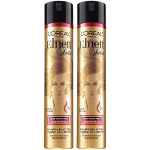 L'Oreal Paris Hair Care Elnett Satin Extra Strong Hold Hairspray For Color Treated Hair | Long Lasting Plus Humidity Resistant Hair Spray | 11 Ounce (2 Count)