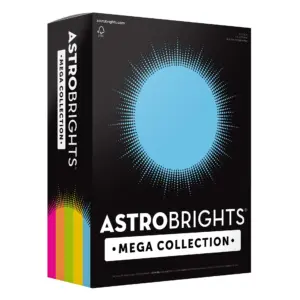 Astrobrights Mega Collection | Colored Cardstock,Brilliant 5-Color Assortment | 320 Sheets | 65 lb/176 gsm | 8.5 x 11 | MORE SHEETS! (91687) | Assorted