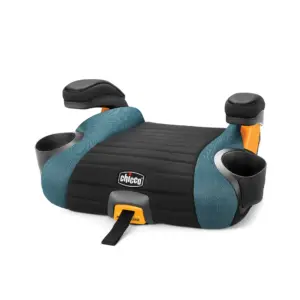 Chicco GoFit ClearTex Plus Backless Belt-Positioning Booster Car Seat | LATCH Attachment Plus Quick-Release | Obsidian (Black) | New
