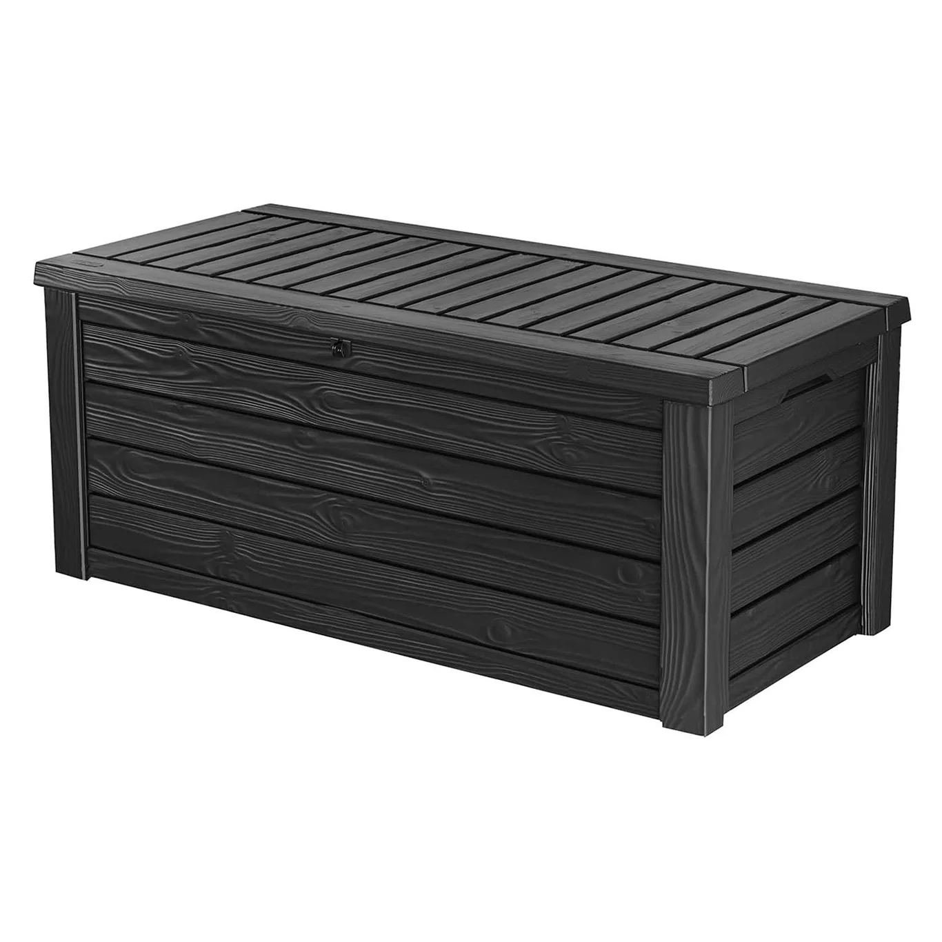 Keter Westwood 150 Gallon Durable Resin Outdoor Deck Box Storage Organization | Espresso Brown