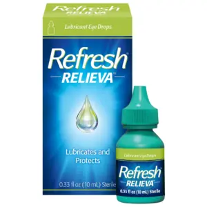 Refresh Relieva Lubricant Eye Drops Artificial Tears | 10 Milliliters | Clear | Single