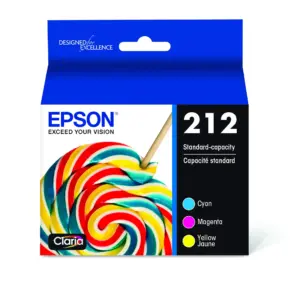 Epson 212 Standard-capacity Color Multi-Pack Ink Cartridges compatible with XP4105 and WF2850