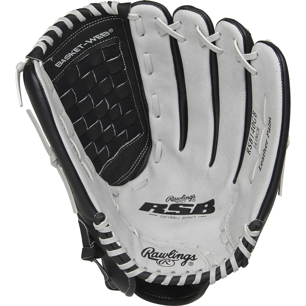 Rawlings RSB 13-inch Glove | Left Hand Throw | Outfield | Grey/Black | Left-Handed