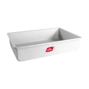 Fat Daddio's POB-12184 Anodized Aluminum Sheet Cake Pan | 12 x 18 x 4 Inch | 4 Deep