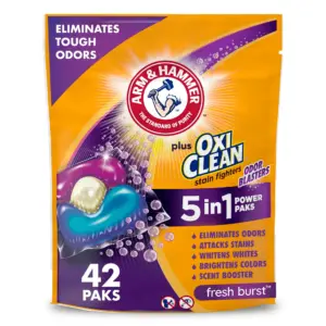Plus Oxiclean Odor Blasters 5-Inch-1 Laundry Detergent Power Paks Fresh Burst 42Pc