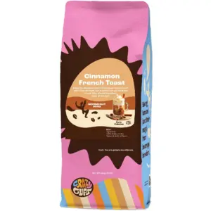 Crazy Cups Cinnamon French Toast Medium Roast Ground Coffee | 10 Ounce Bag