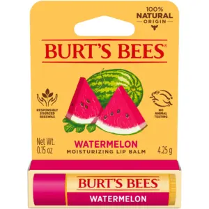 Burt's Bees 100% Natural Moisturizing Lip Balm with Beeswax | Watermelon | 1 Tube