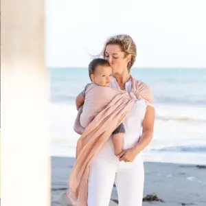 Moby Ring Sling Versatile Support Wrap for Mothers Fathers & Caregivers Baby Wrap & Carrier for Newborns Infants & Toddlers Holder Can Carry Babies up to 33 lbs Rose