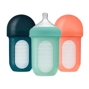 Boon NURSH Reusable Silicone Pouch Bottles | 8oz | Mint (3pk)