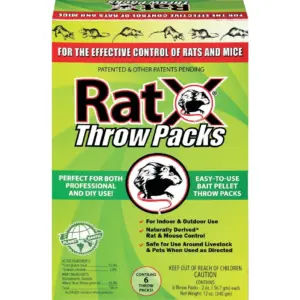 RatX Throw Packs Bait Pellets for Rats & Mice | Pack of 6-12oz