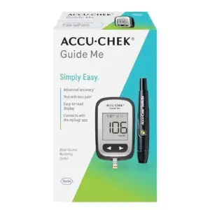Accu-Chek Guide Me Glucose Monitor Kit for Diabetic Blood Sugar Testing: Guide Me Meter | Softclix Lancing Device | & 10 Softclix Lancets | Single | Meter/Softclix Device