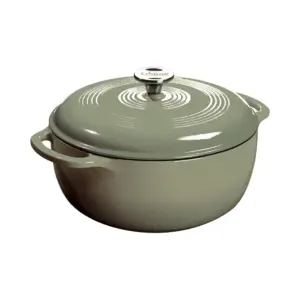 Lodge Cast Iron 6 Quart Enameled Cast Iron Dutch Oven | Sage