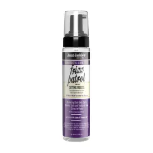 Aunt Jackie's Curls and Coils Grapeseed Collection Frizz Patrol Anti-Poof Setting Mousse | 8.5 fl Ounce | Unisex