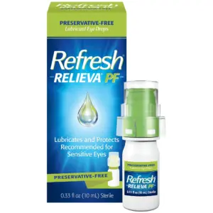 Refresh Relieva PF Preservative-Free Artificial Tears Lubricant Eye Drops | 10 Milliliters | Single