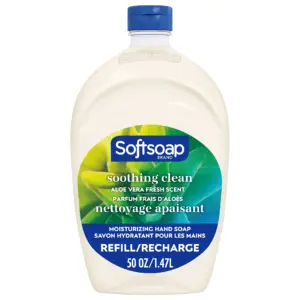 Softsoap Soothing Clean Liquid Hand Soap with New Easy Pour Spout | Aloe Vera Fresh Scent | 50 fl Ounce | Single | 50.0 L
