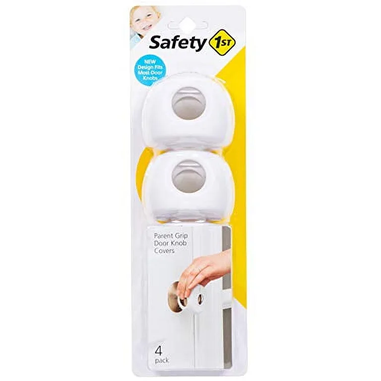 Safety 1st Parent Grip Door Knob Covers | White | One Size,4 Count (Pack of 1) (HS3260600)