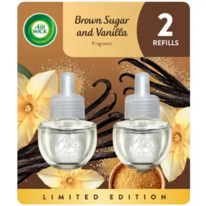 Air Wick Plug-Inch Scented Oil Air Freshener Warmer Refills | Brown Sugar & Vanilla | 2 Count