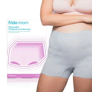 Frida Mom Disposable Postpartum Underwear for Women | Boyshort | One Size Petite (8 Count) | 1 | Petite (23-34 Inch)
