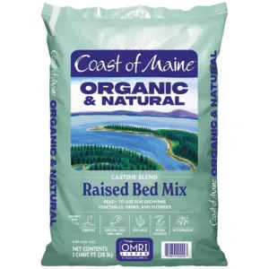 Coast of Maine Castine Blend Organic Raised Bed Mix – 1 Cu. Ft. Bag – Natural Soil for Vegetables | Herbs and Flowers