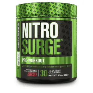 Nitrosurge Pre-Workout Powder | Endless Energy | Instant Strength Gains | Clear Focus and Intense Pumps | 30 Servings | Cherry Limeade