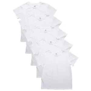 Hanes Boys' Eco Blend Crew Undershirt | 5 Pack | Sizes S-XXL | M | White