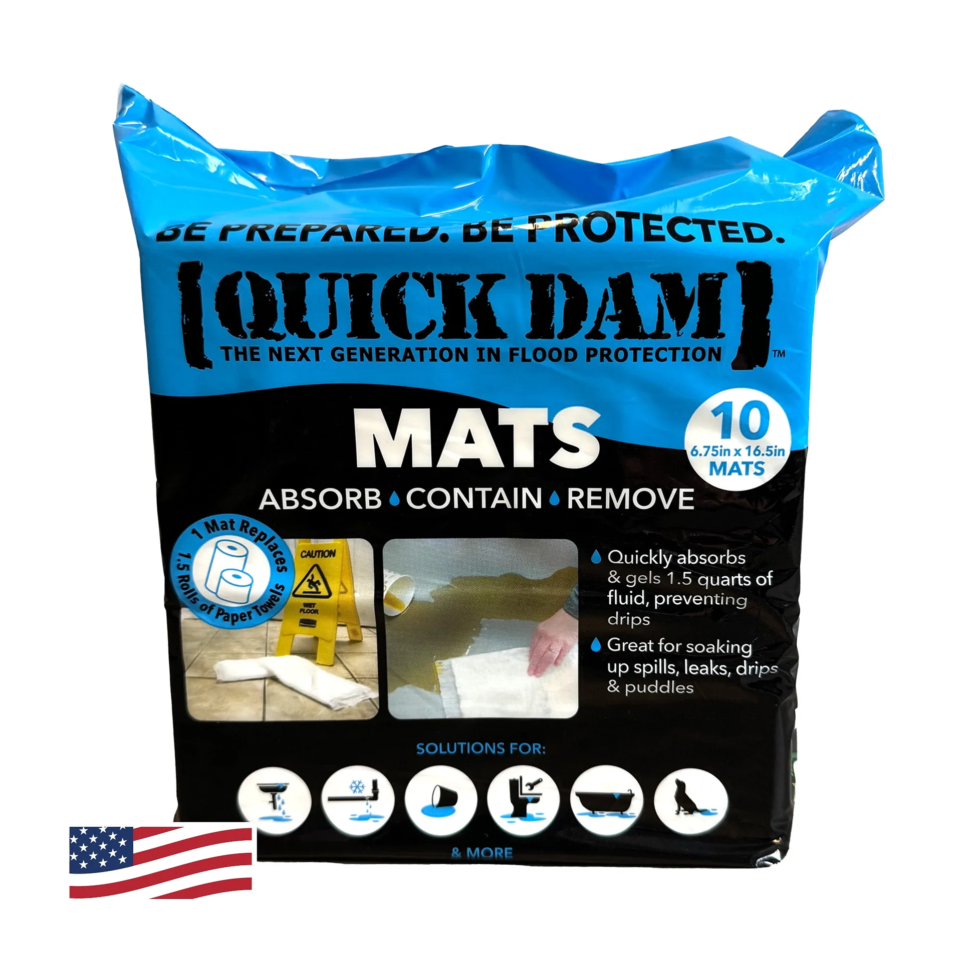 Quick Dam Mats 6.75 x 16.5 10/Pack (Premium Edition)