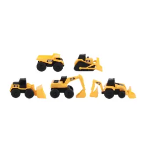 CAT Construction Toys | Little Machines 5pk Truck Toy Set | Includes Dump Truck | Front Loader | Bulldozer | Backhoe | & Excavator Vehicles with Moving Parts | Ages 3+