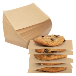 1000 Sheets Precut 4x4 Parchment Paper Squares | Bulk Brown Unbleached Liners for Baking | Cookies | Hamburger Patty Press